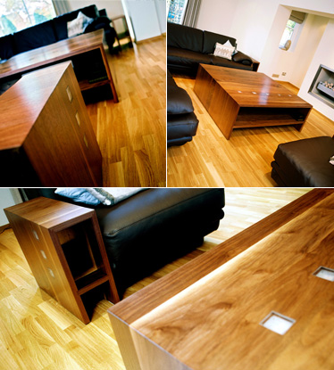 Walnut Coffee Tables, Side tables and Sideboard